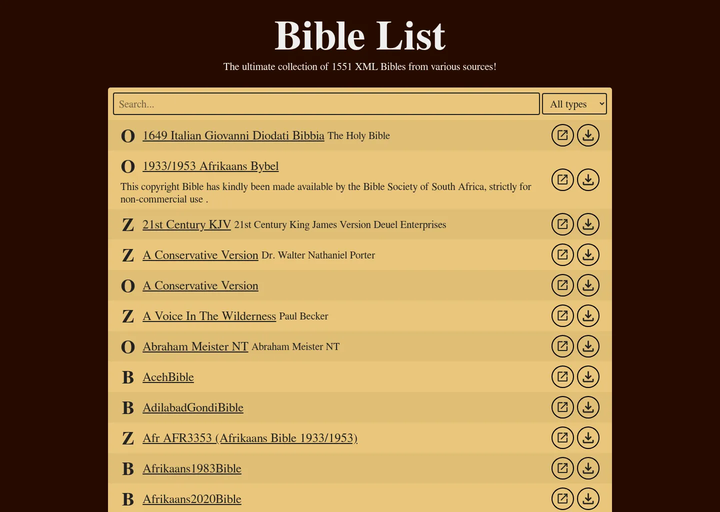 Bible List