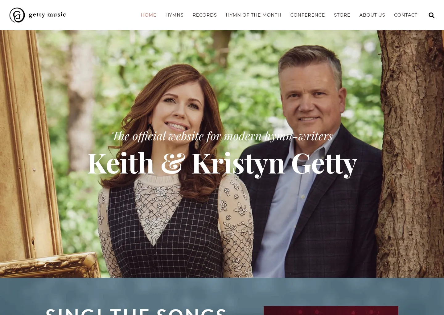 Screenshot of Getty Music