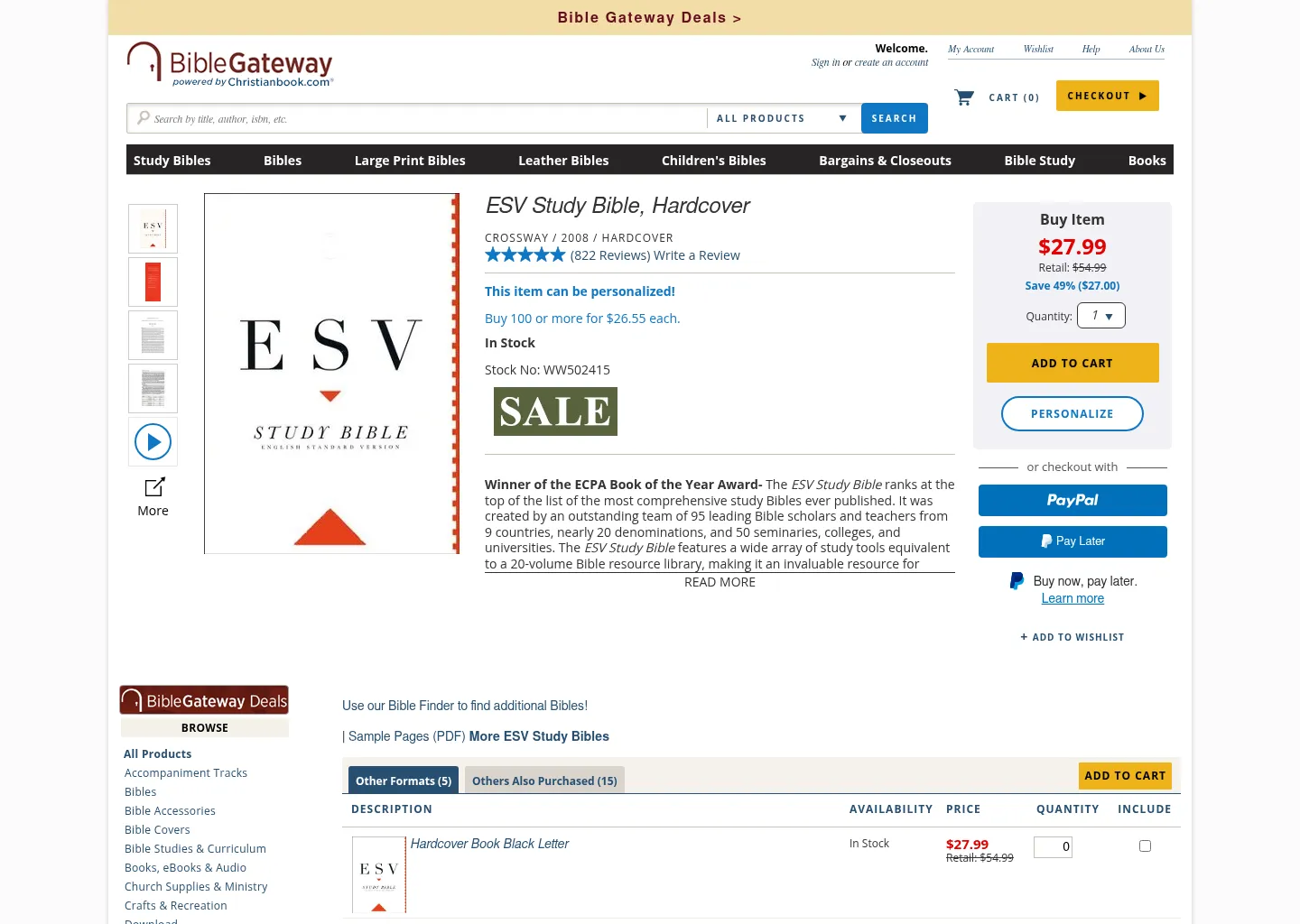 ESV Study Bible, Hardcover