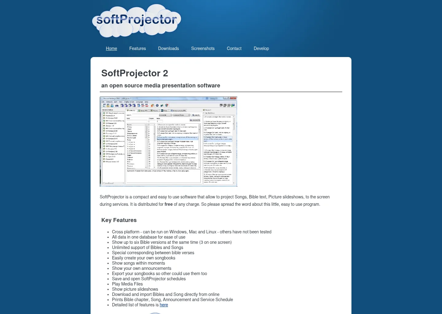 Screenshot of SoftProjector