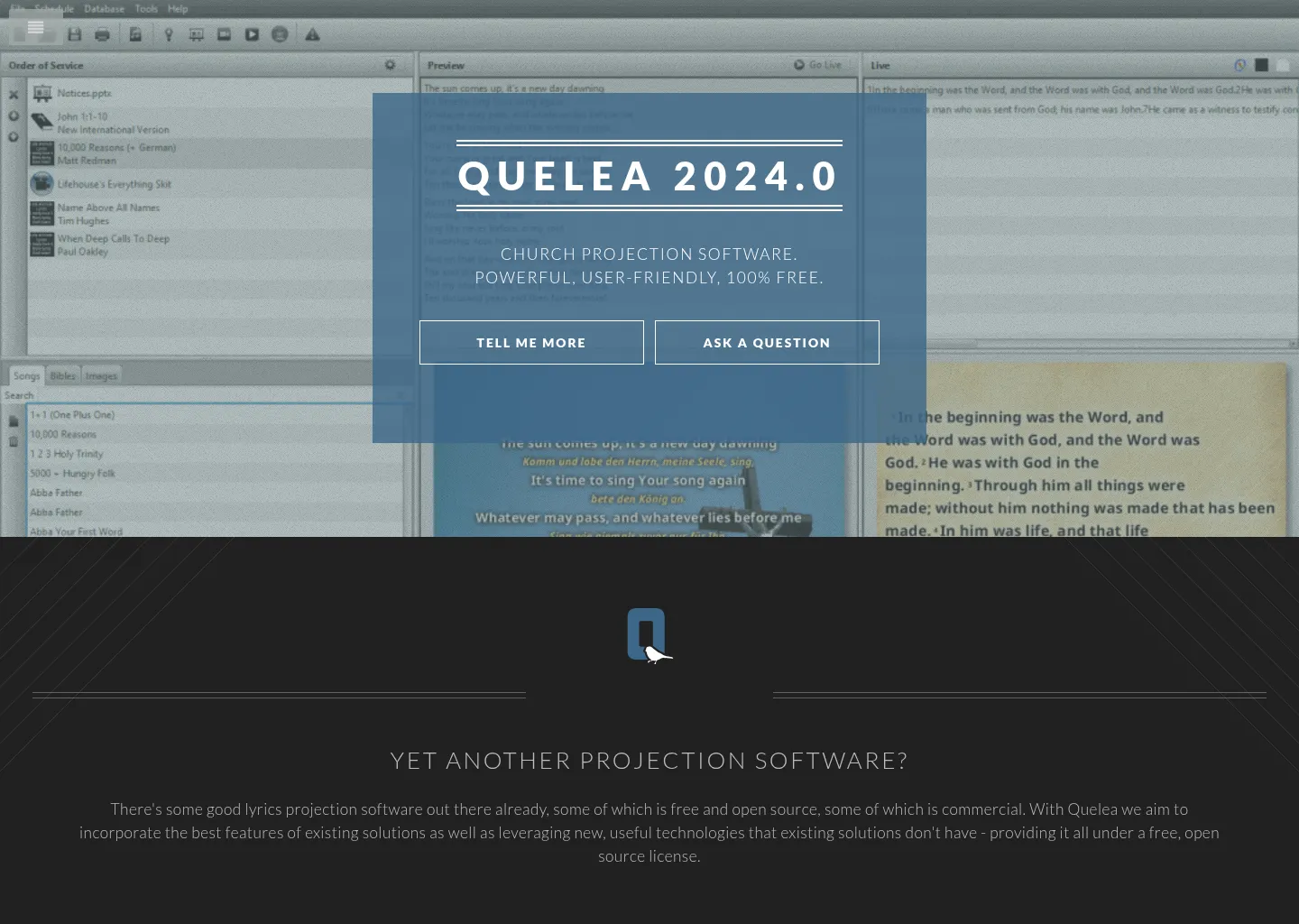 Screenshot of Quelea