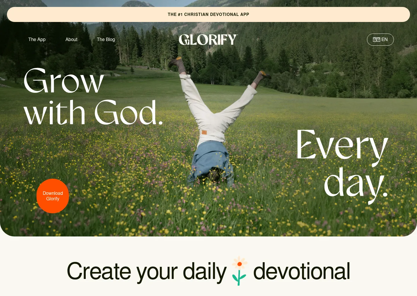 Screenshot of Glorify - The #1 Christian Devotional App