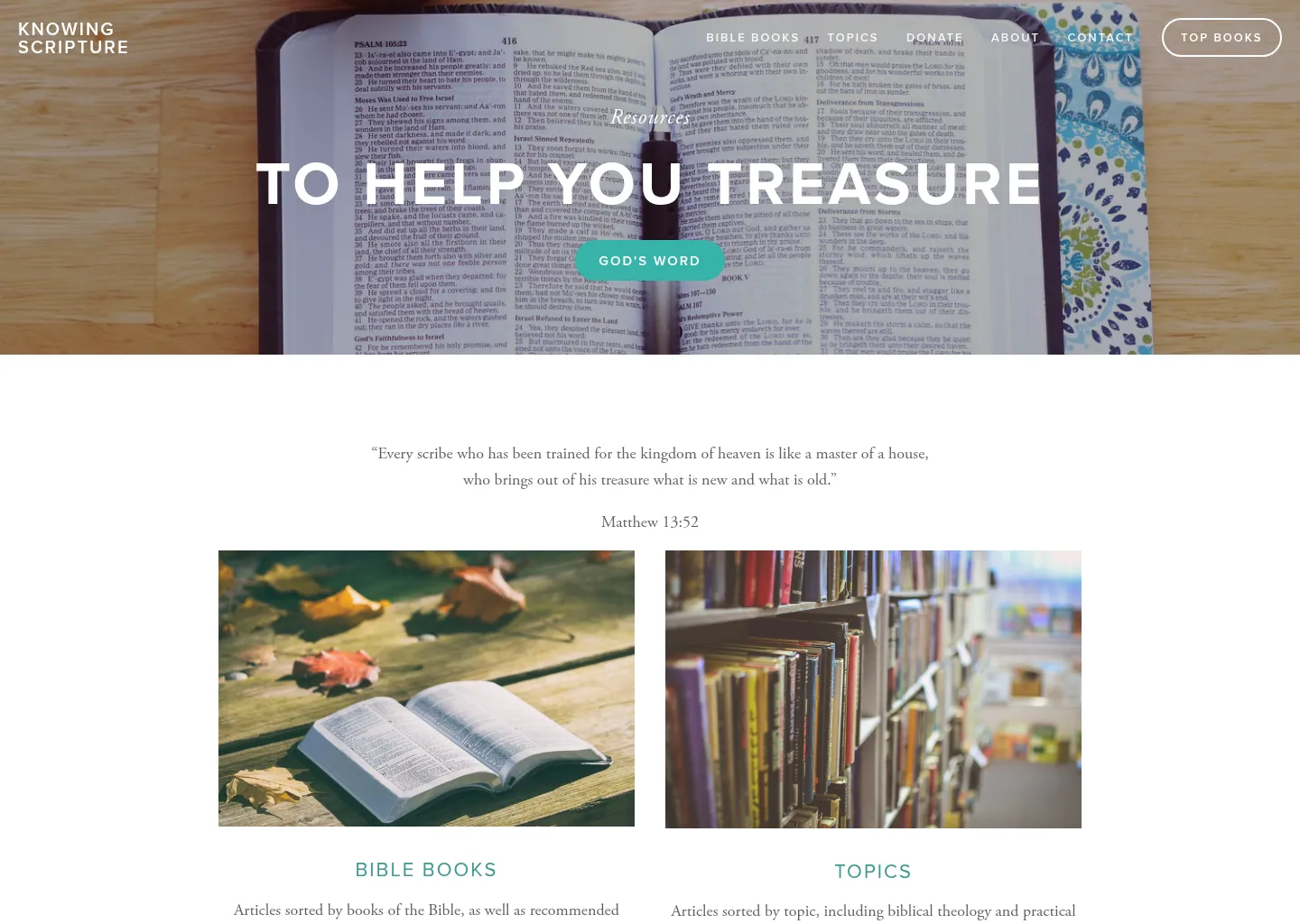 Screenshot of Knowing Scripture