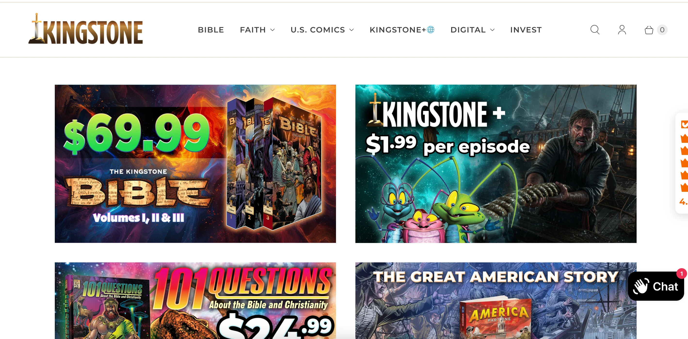 Screenshot of Kingstone: The Comic Bible