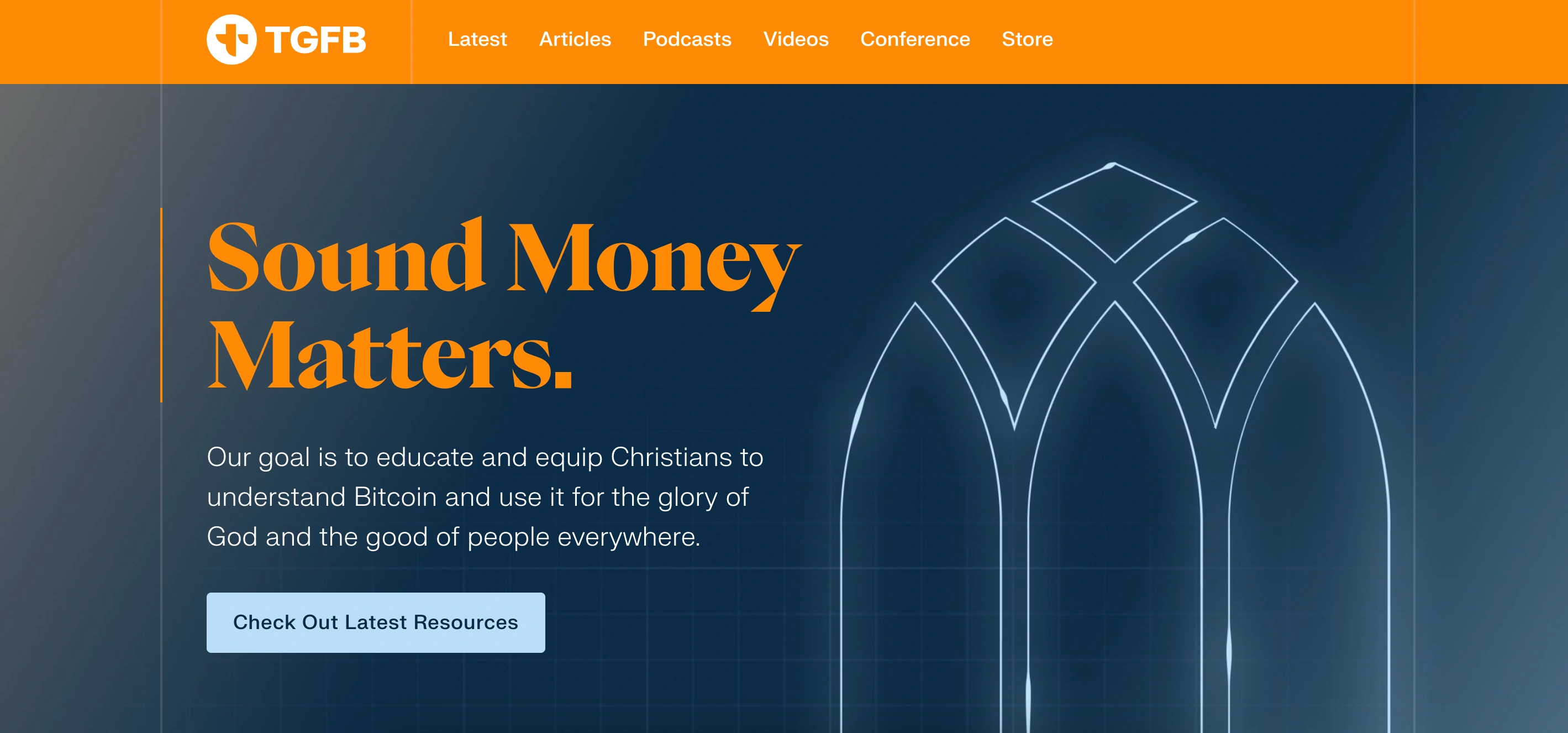 Screenshot of Thank God for Bitcoin