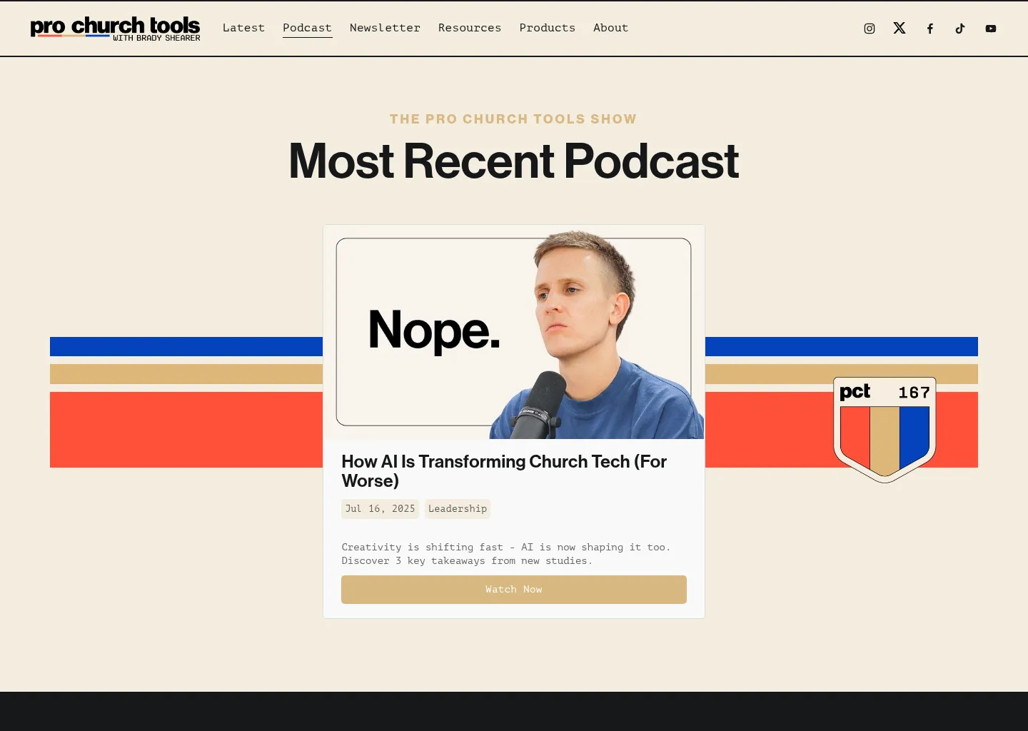 Screenshot of The Pro Church Tools Show