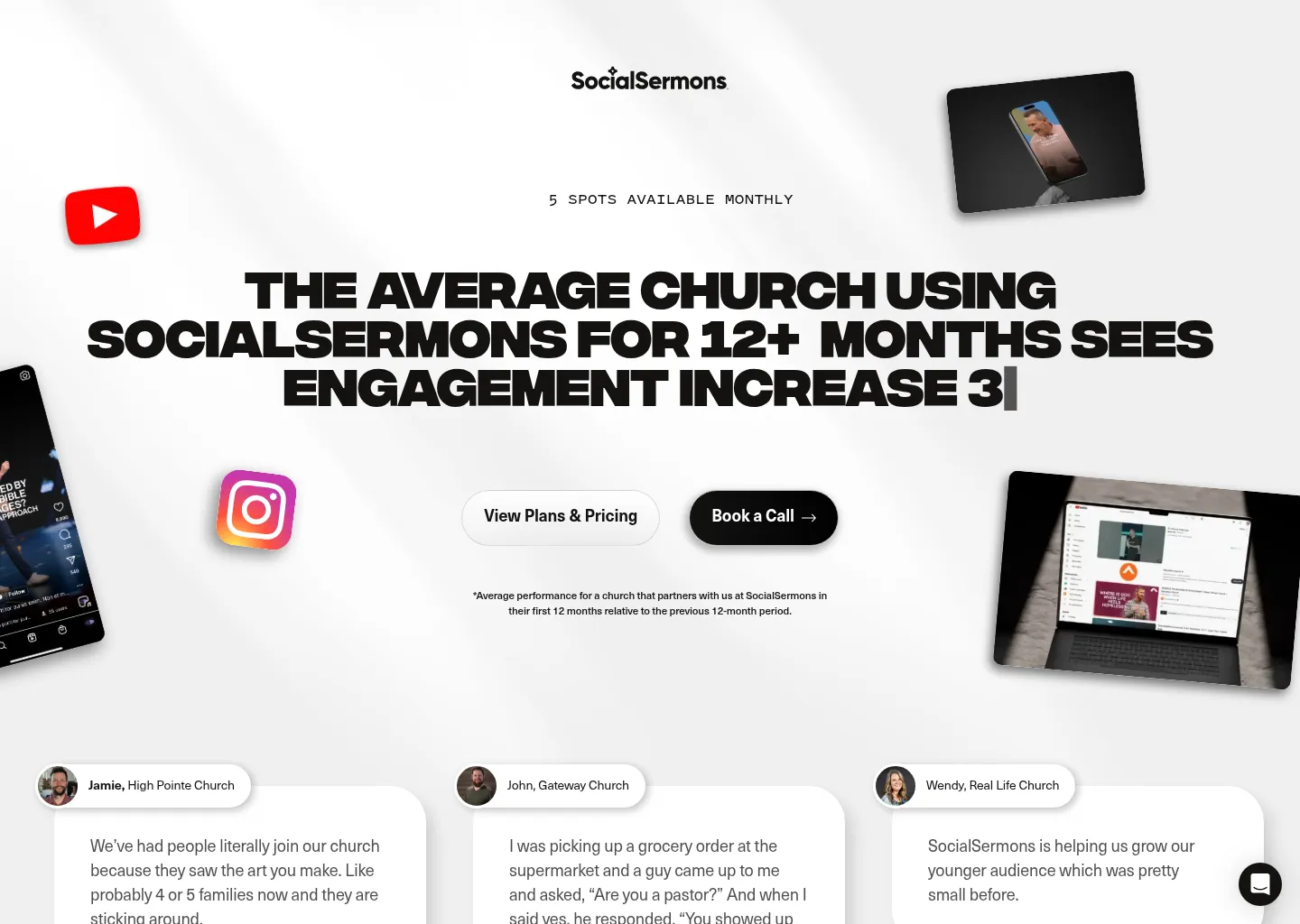 Screenshot of SocialSermons