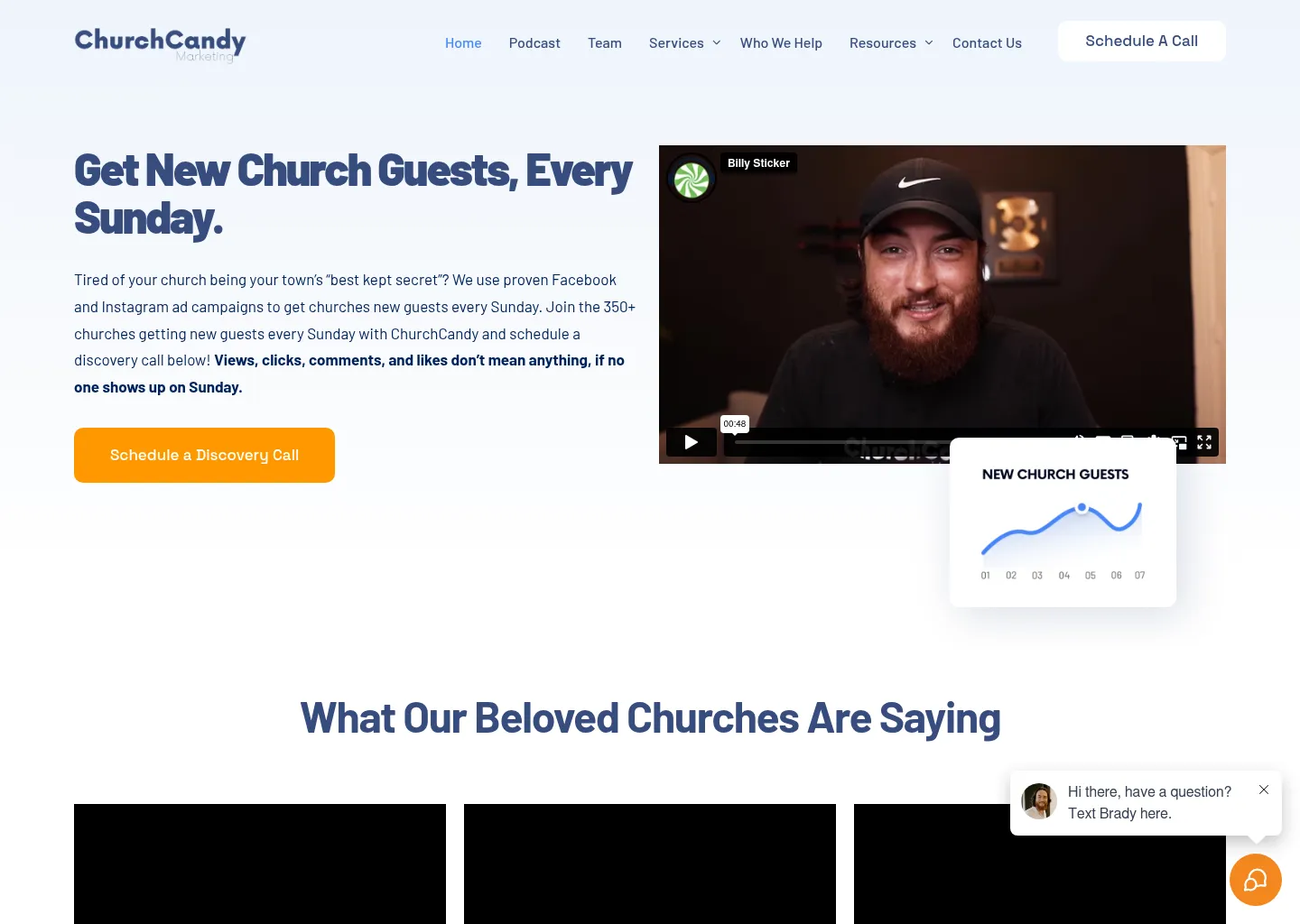 Screenshot of ChurchCandy Marketing