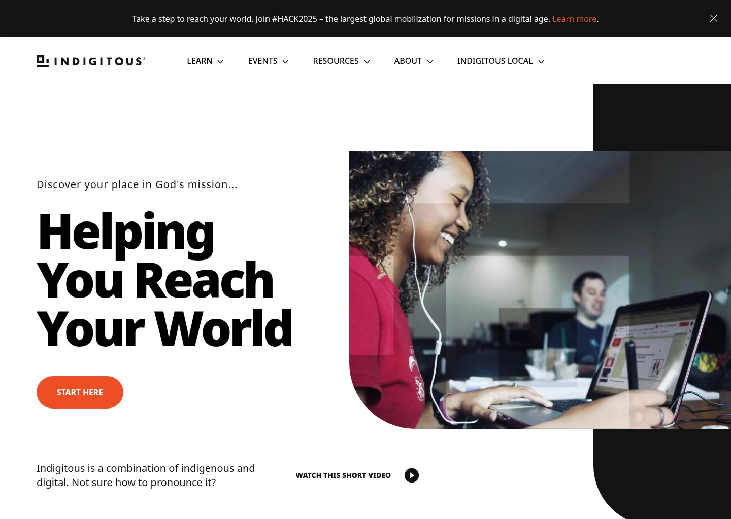 Screenshot of Indigitous