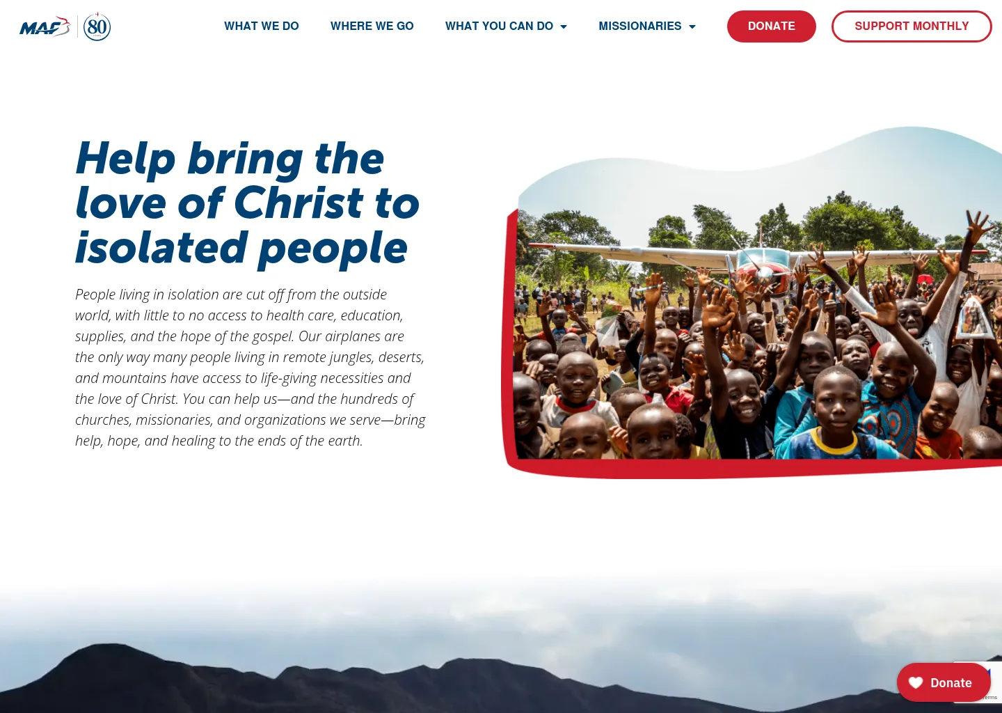 Screenshot of Mission Aviation Fellowship