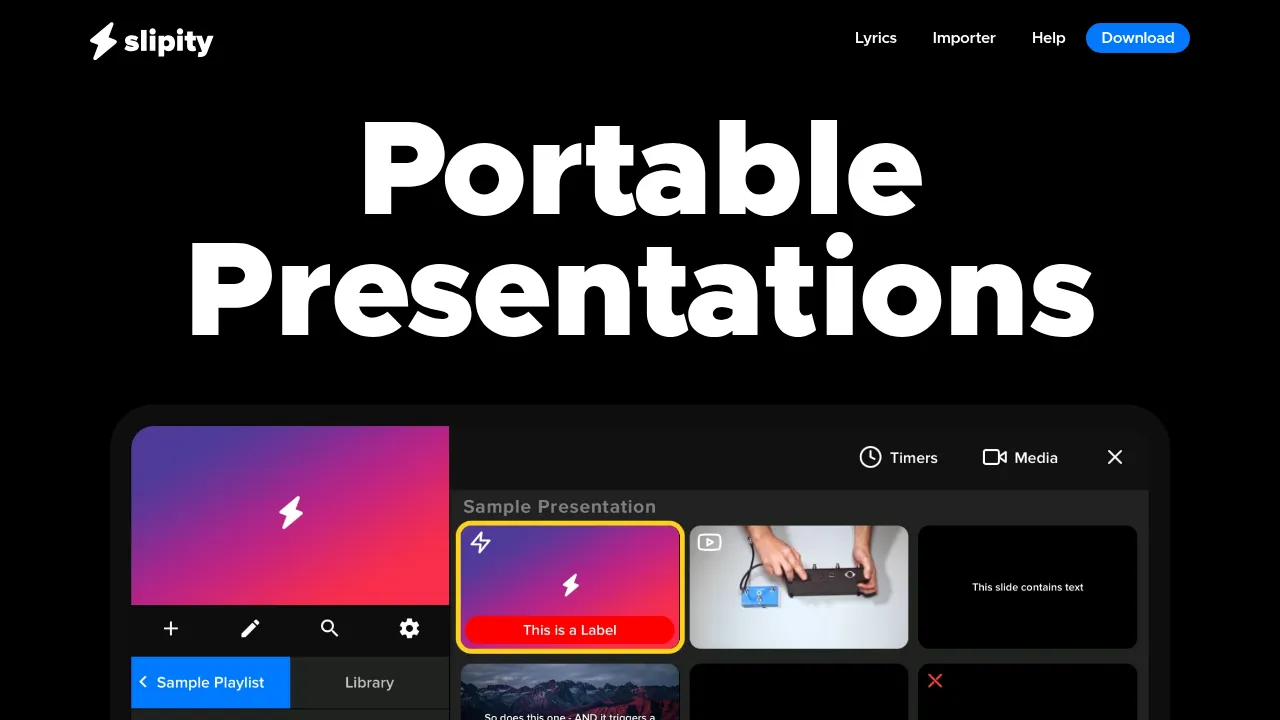 Screenshot of Slipity - Portable Presentations