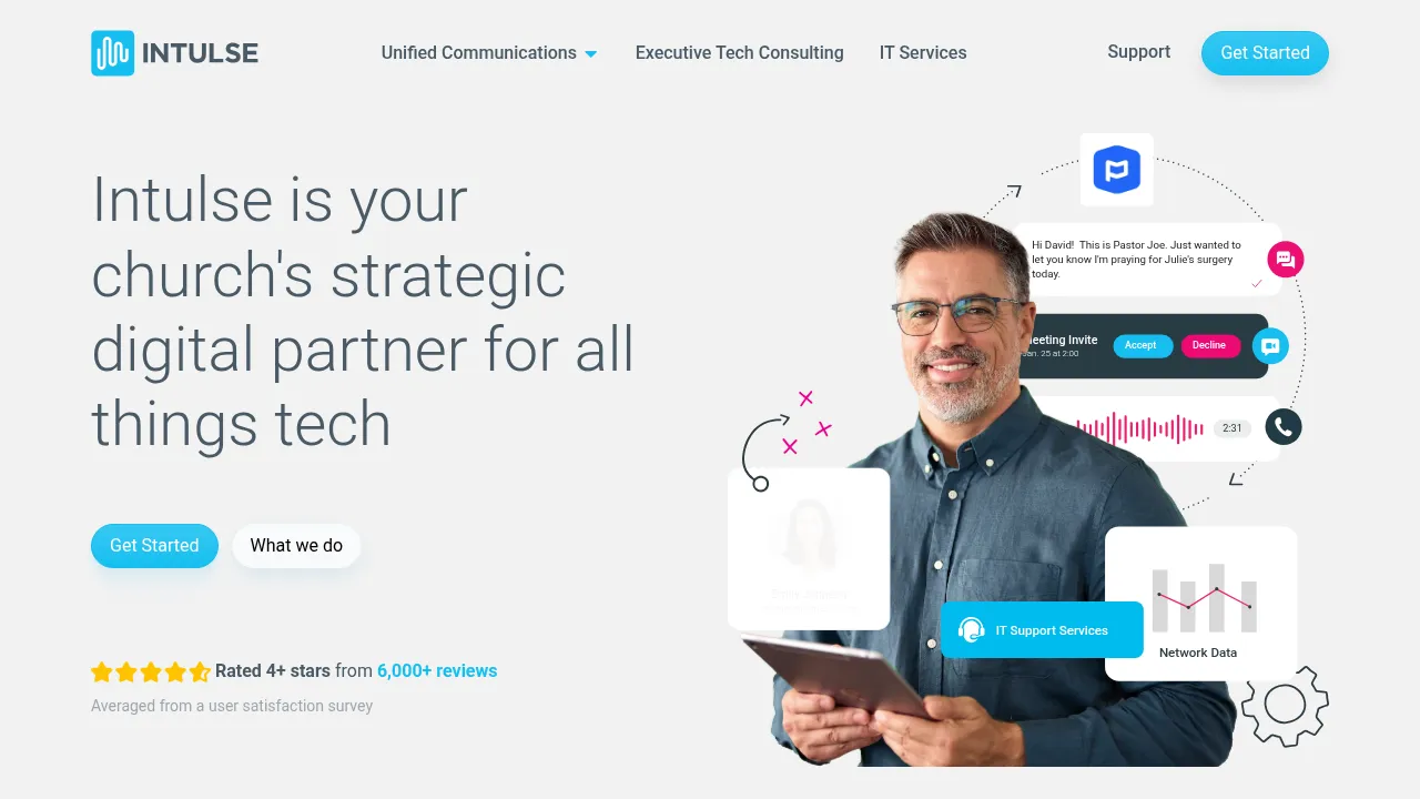 Screenshot of Intulse for Churches