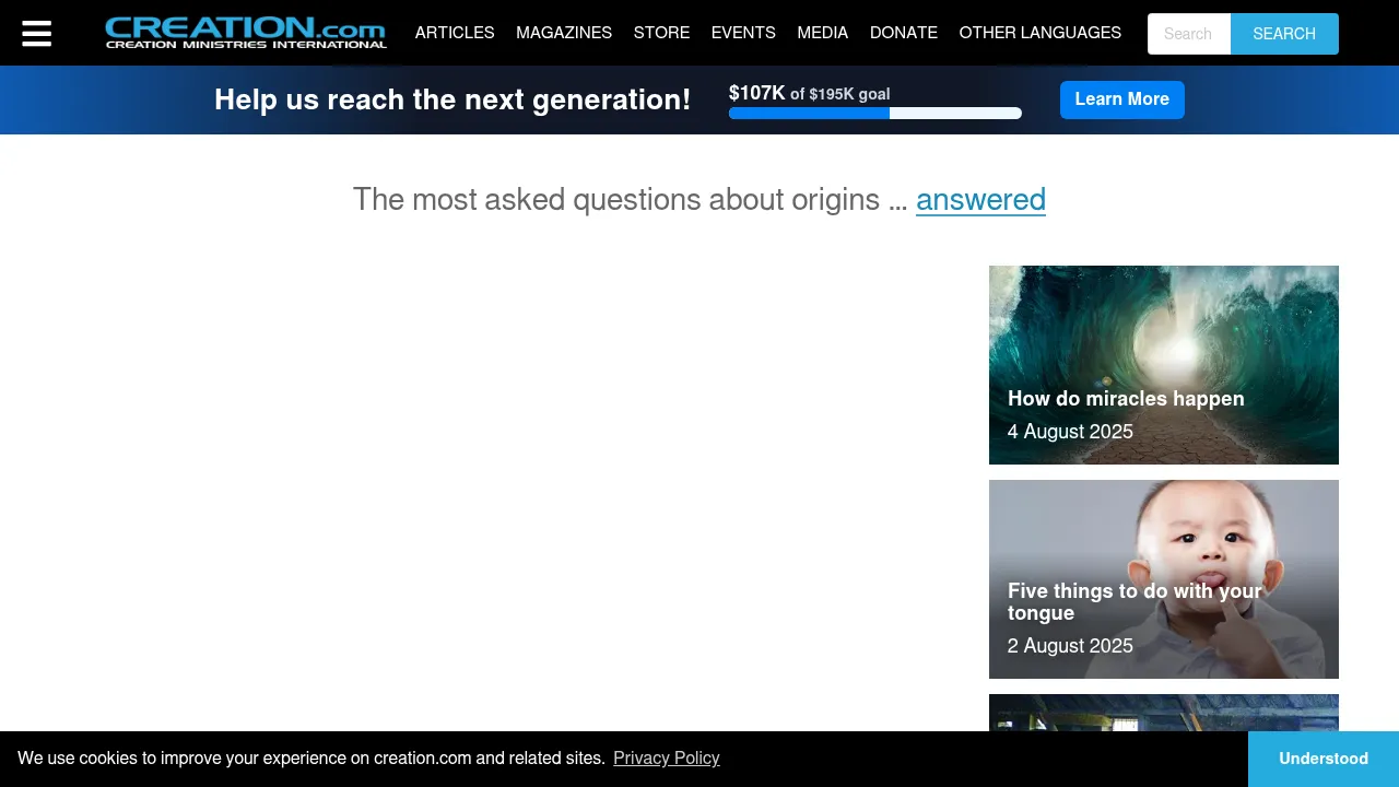 Screenshot of Creation.com