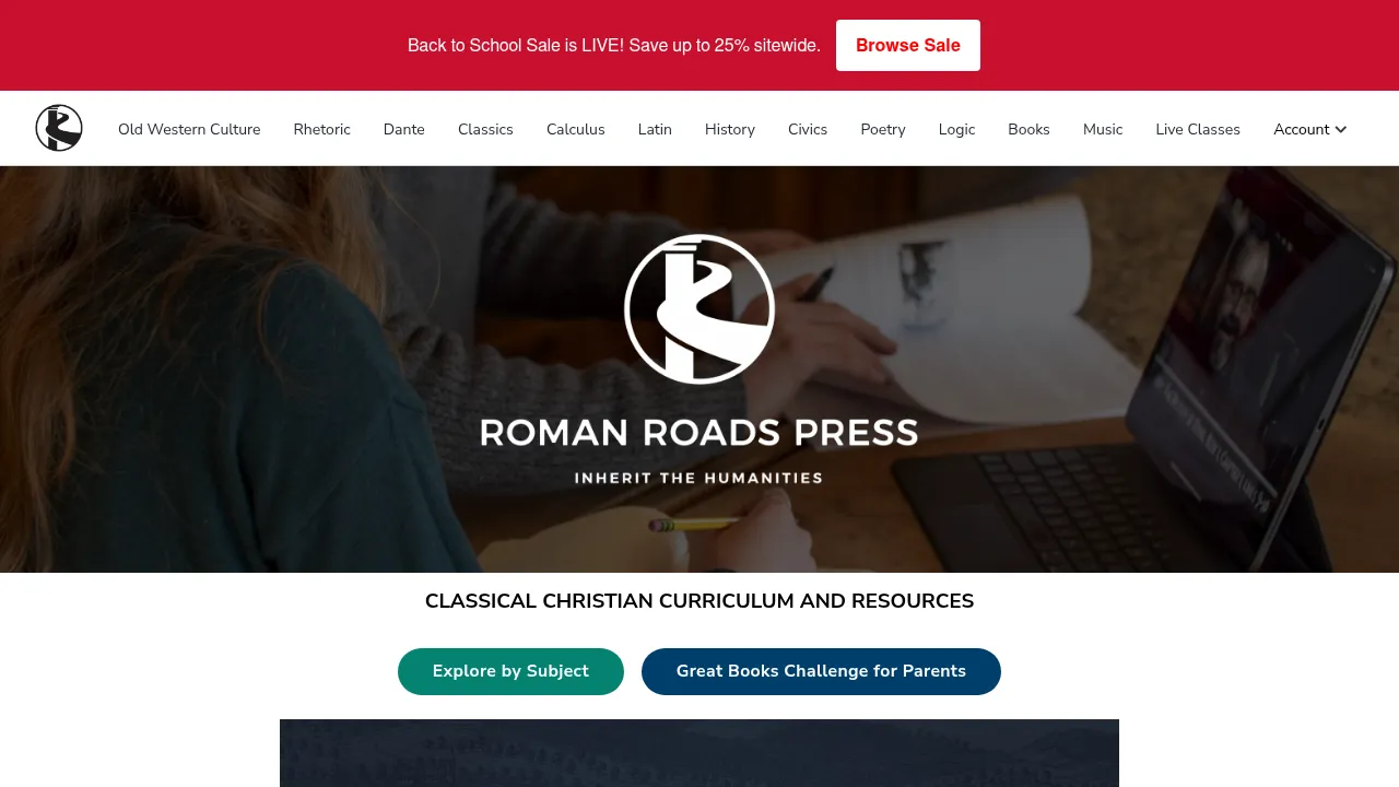 Screenshot of Roman Roads Press