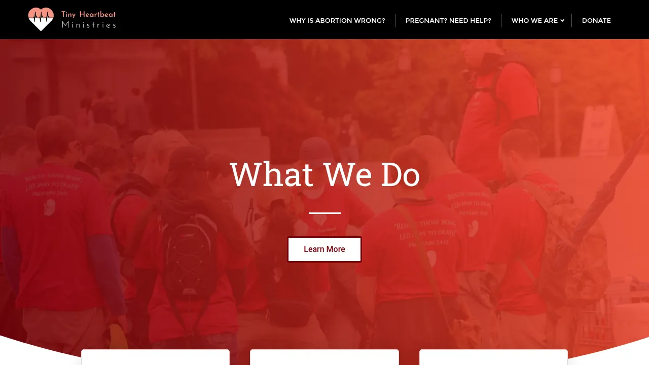 Screenshot of Tiny Heartbeat Ministries