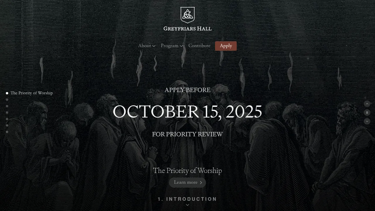 Screenshot of Greyfriars Hall