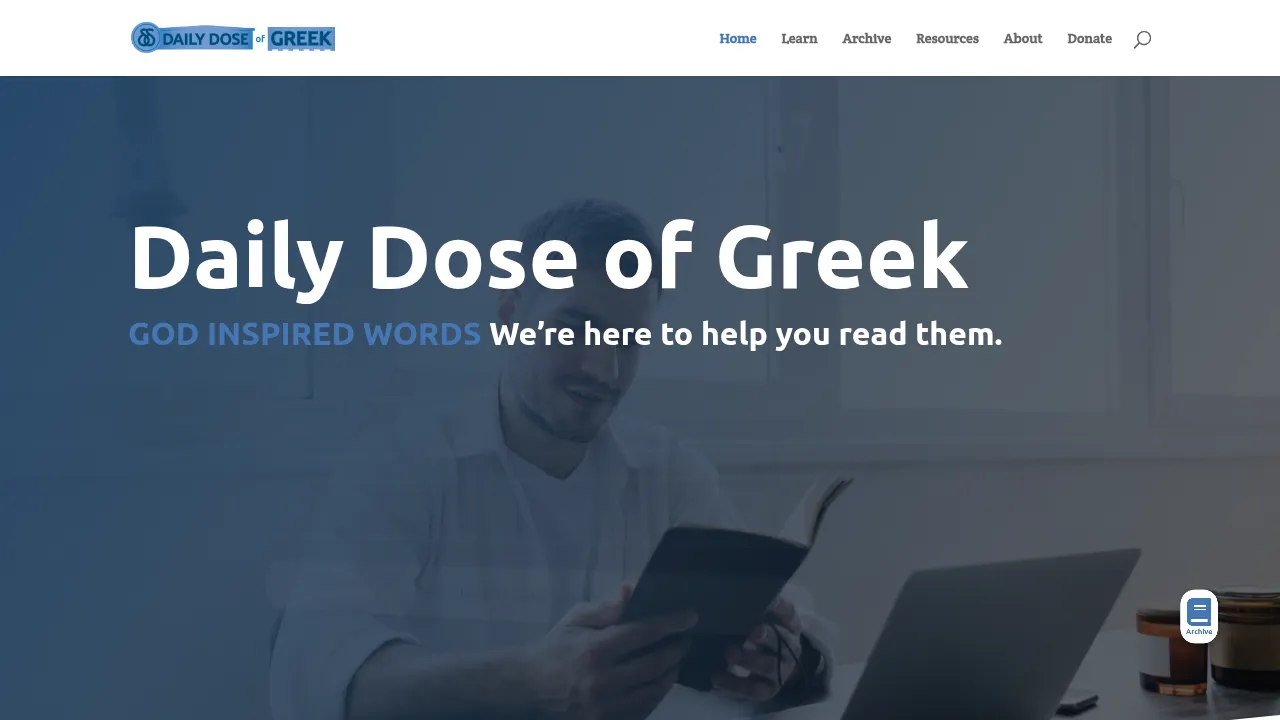 Screenshot of Daily Dose of Greek