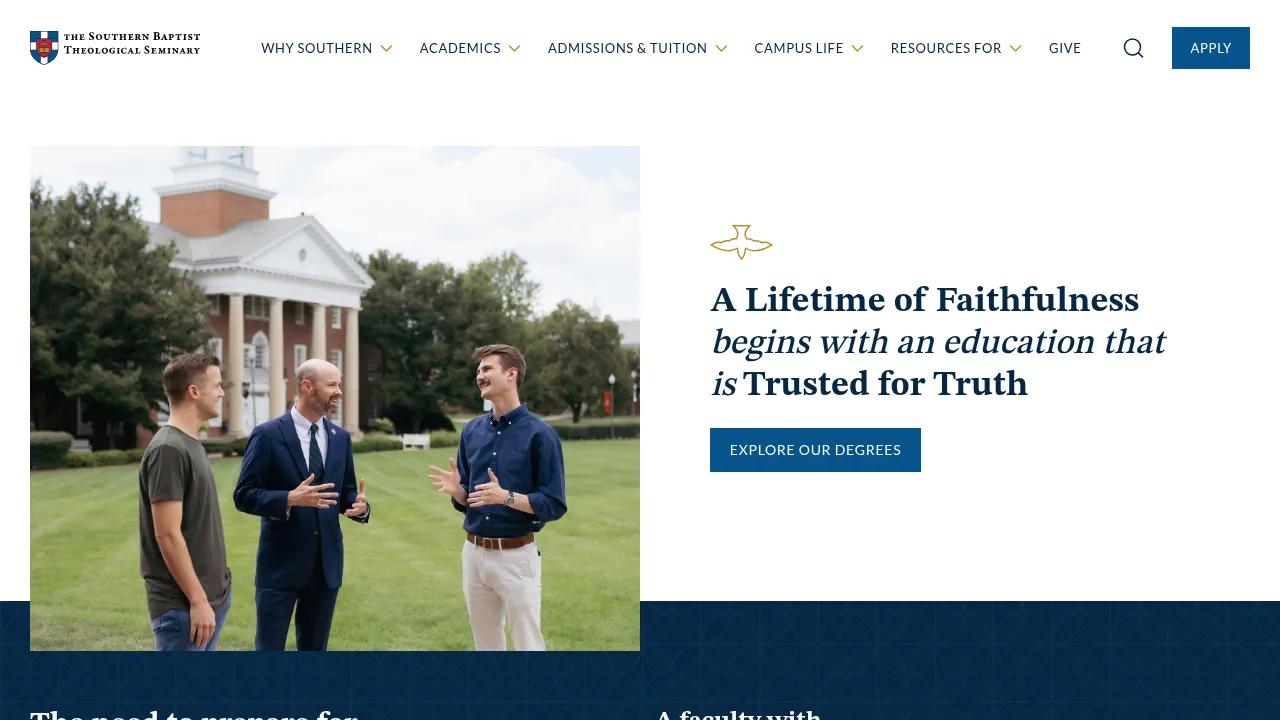 Screenshot of The Southern Baptist Theological Seminary