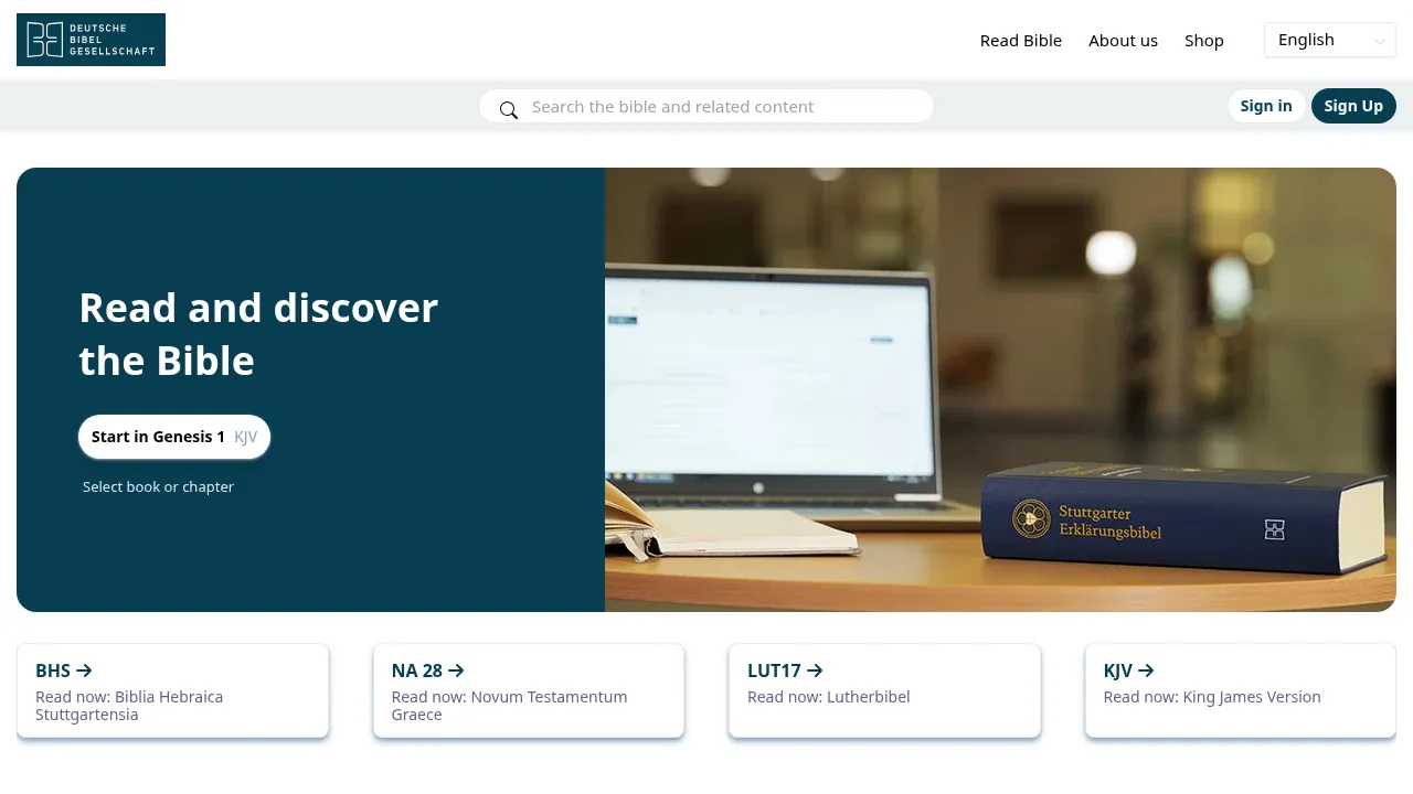 Screenshot of Academic Bible