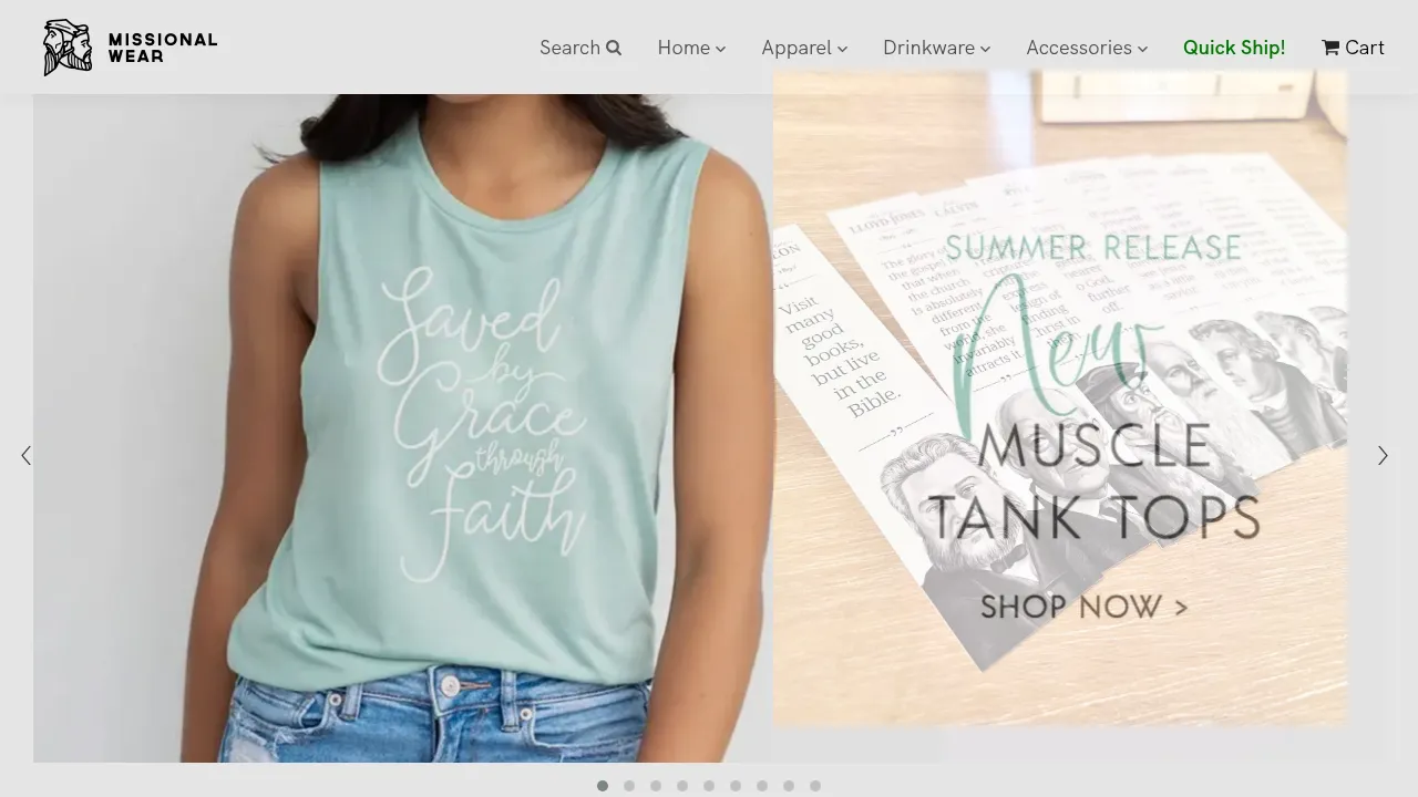 Screenshot of Missional Wear