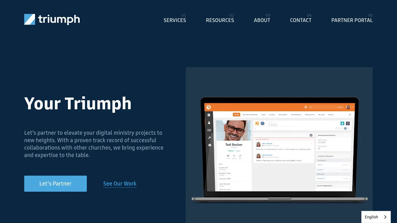 Screenshot of Triumph Tech