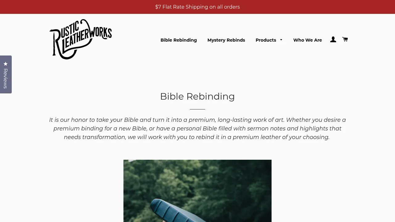 Screenshot of RusticLeatherworks Bible Rebinding