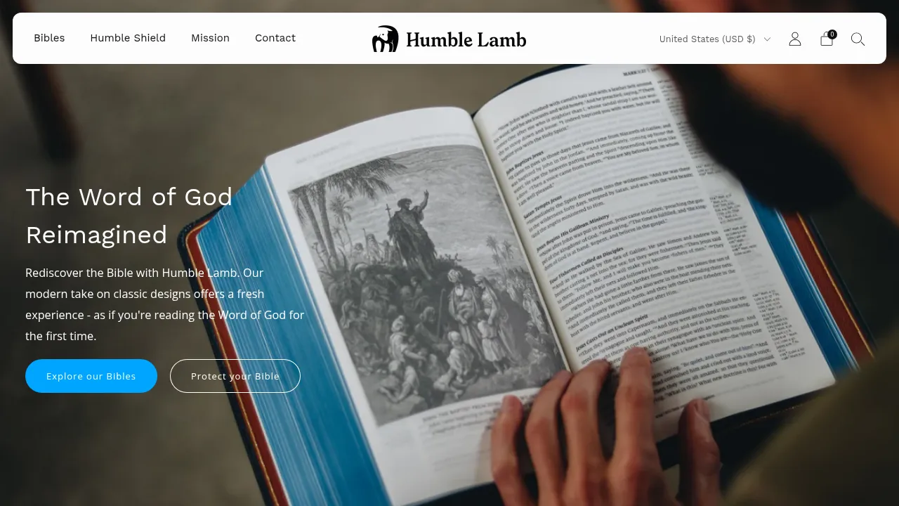 Screenshot of Humble Lamb Premium Bibles