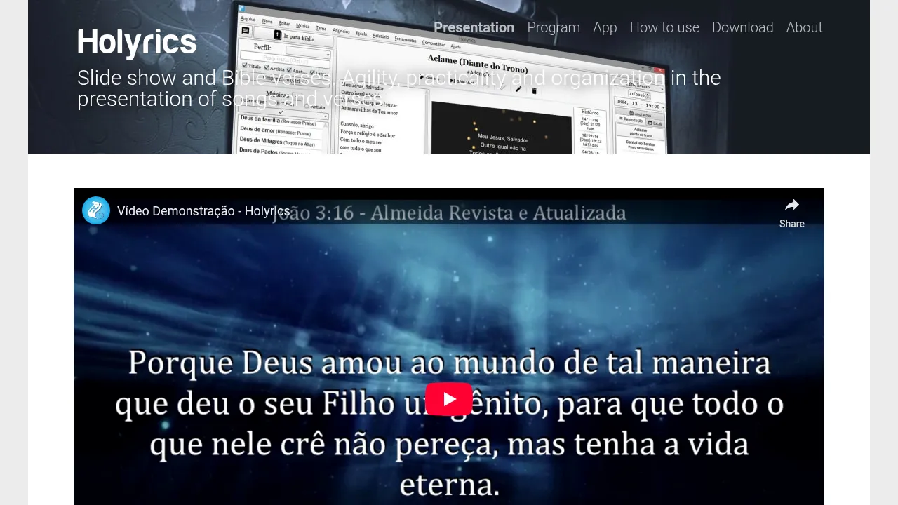 Screenshot of Holyrics