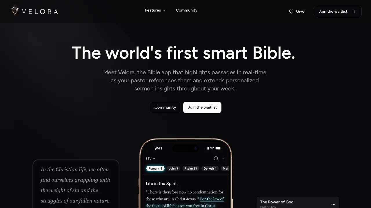 Screenshot of Velora | Smart Bible