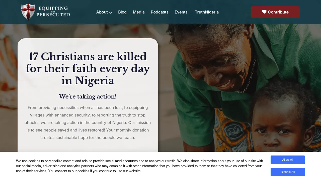 Screenshot of Equipping The Persecuted