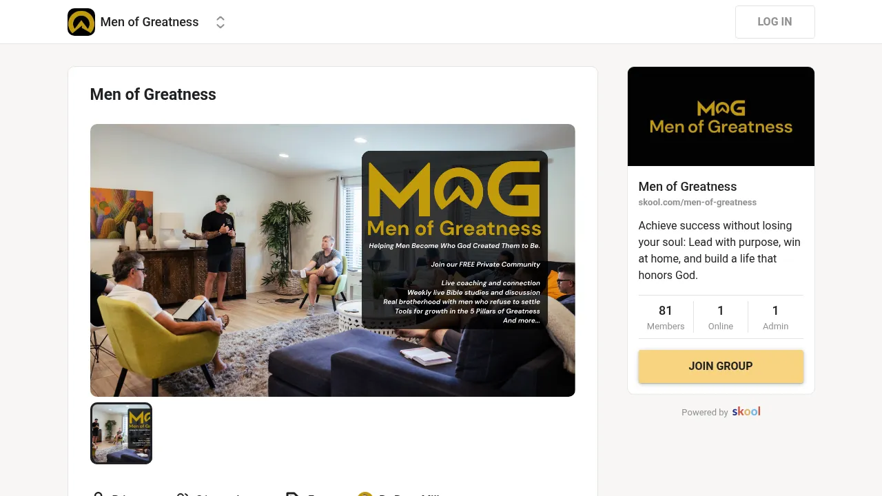 Screenshot of Men of Greatness