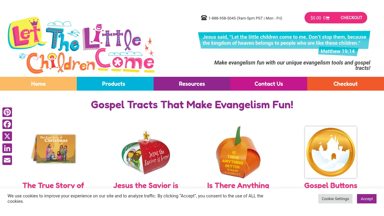 Screenshot of Gospel Tracts - Unique Evangelism Tools