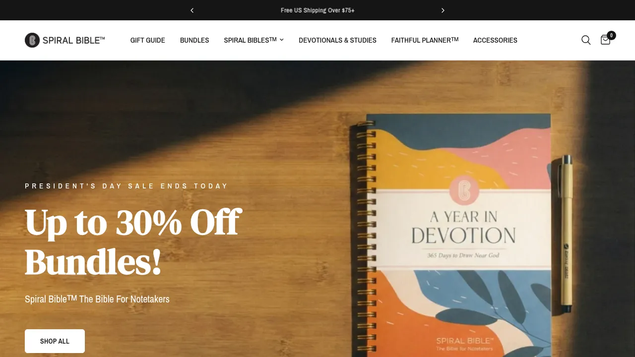 Screenshot of Spiral Bible™ - The Bible for Notetakers