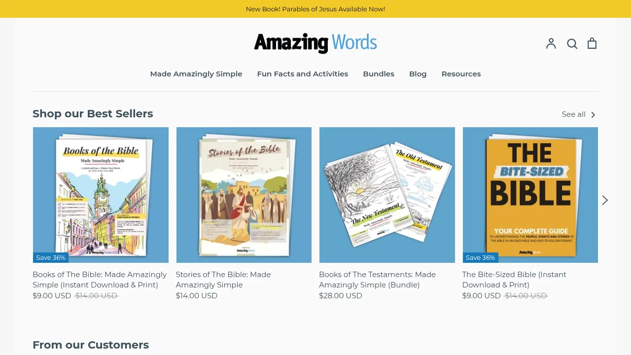Screenshot of AmazingWords - The Bible Made Simple & Fun