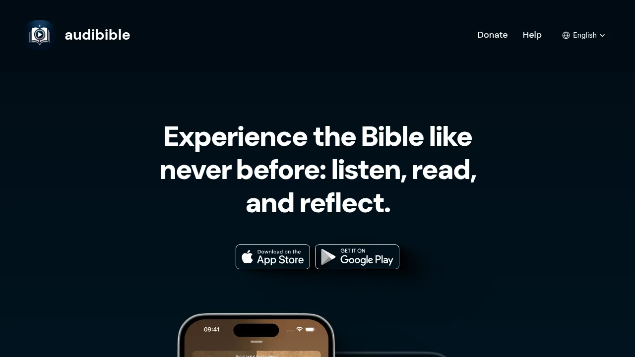 Screenshot of audibible: immersive bible