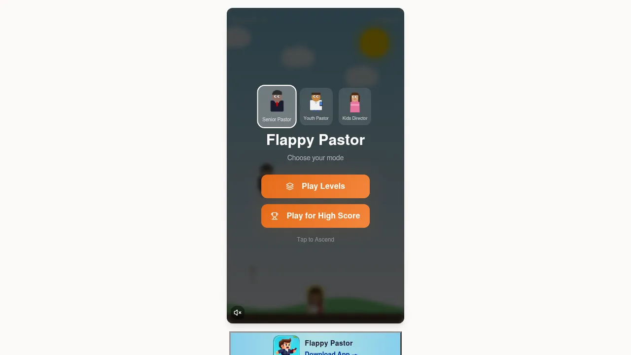 Screenshot of Flappy Pastor