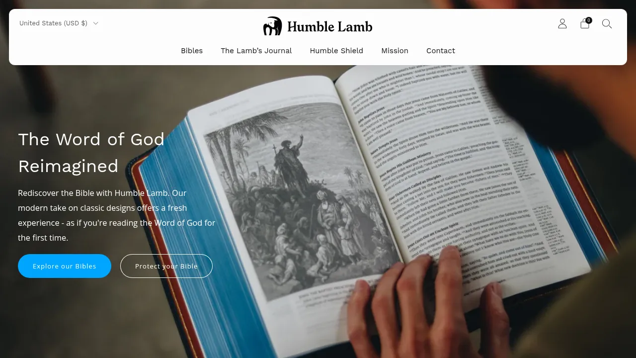 Screenshot of Humble Lamb Premium Bibles