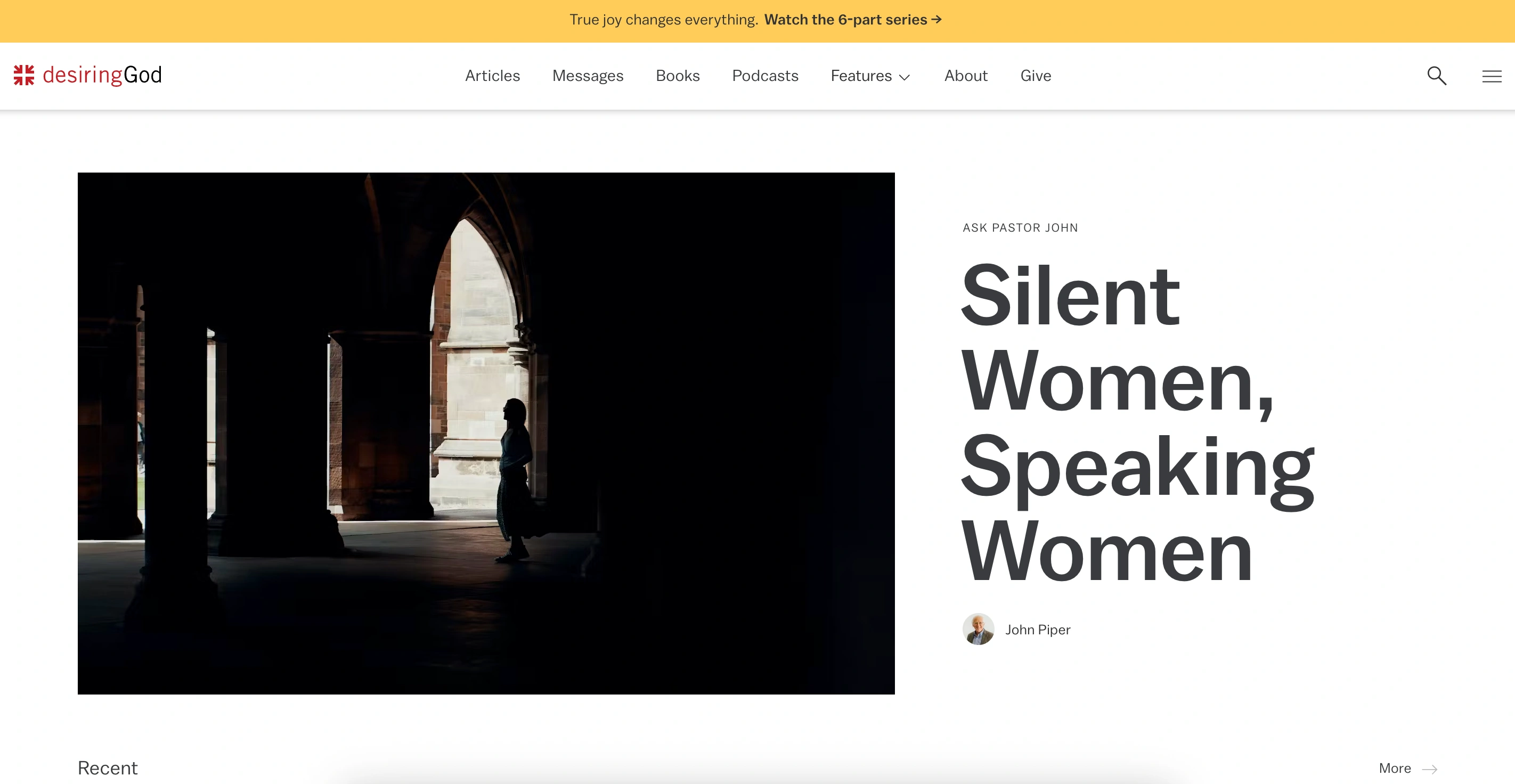 Screenshot of Desiring God