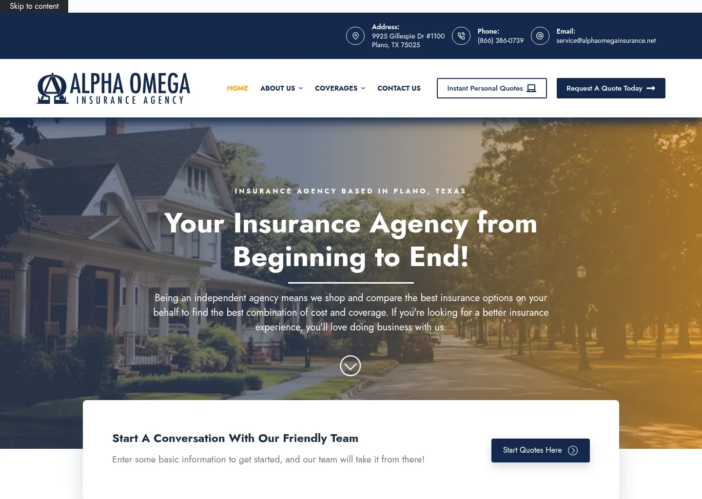 Alpha Omega Insurance Agency cover