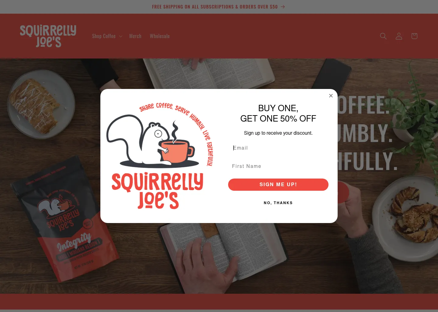 Squirrelly Joe's Coffee cover