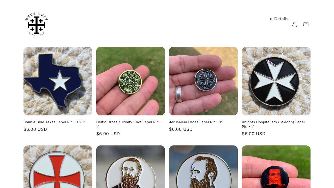 Cover of Deus Vult Lapel Pins