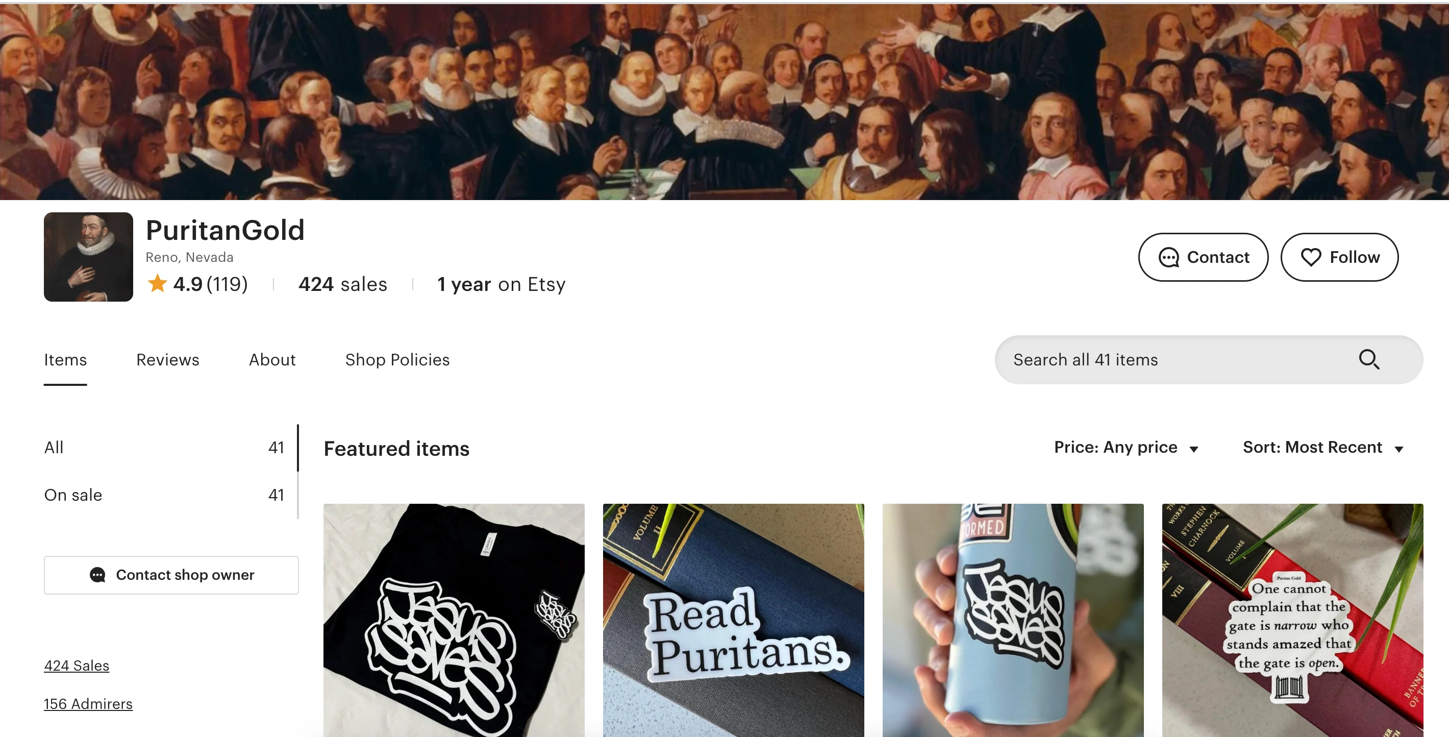 Screenshot of Puritan Gold